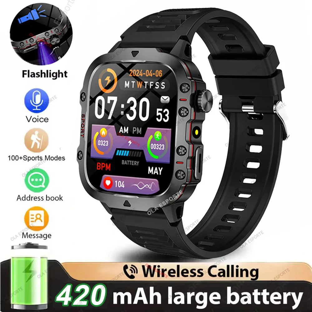 2025 Rugged Military GPS Smartwatch