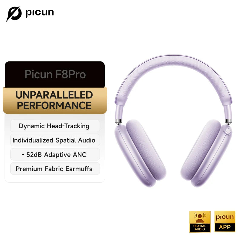 Picun F8 Pro ANC Wireless Headphones with 3D Audio
