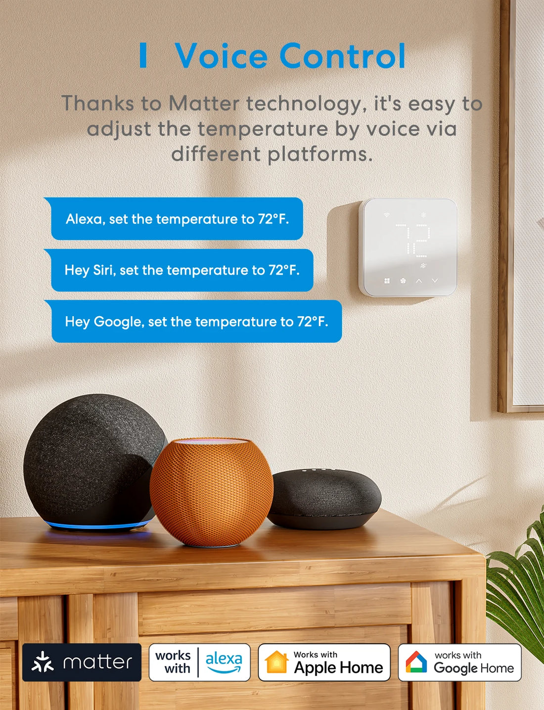 Meross Matter Smart Wi-Fi Thermostat US
