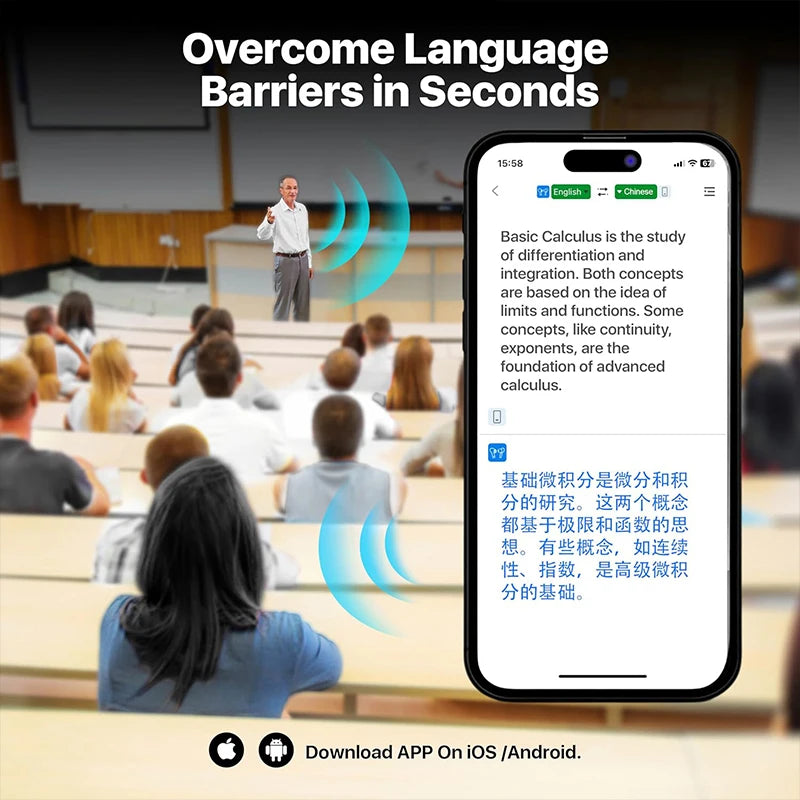 AI Translator Earbuds – 3-in-1 Real-Time Language Device