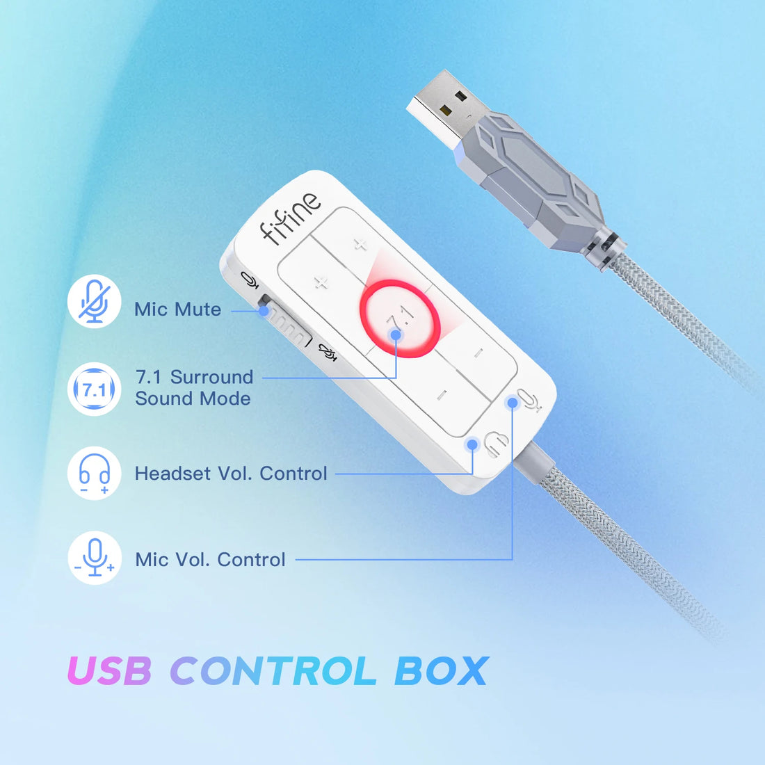 FIFINE Ampligame H9W Gaming Headset – 7.1 Surround