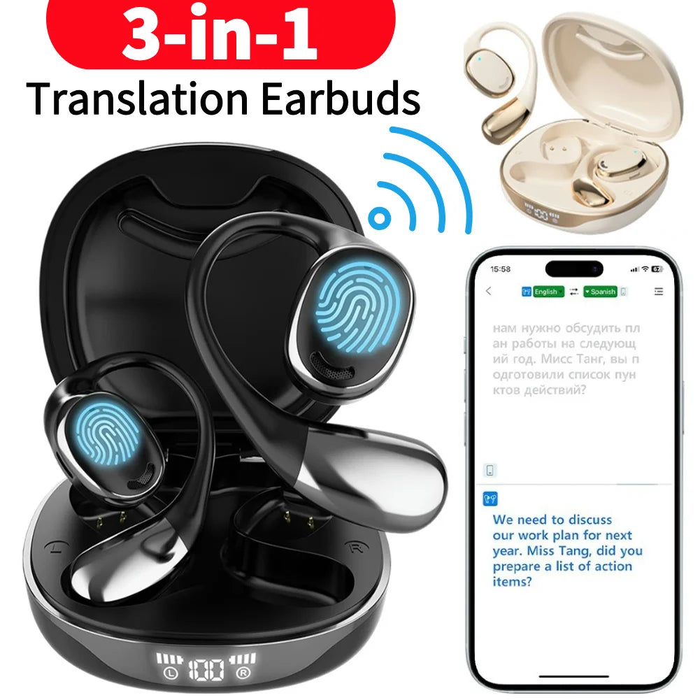 3-in-1 Real-Time Language Translator with Earphones