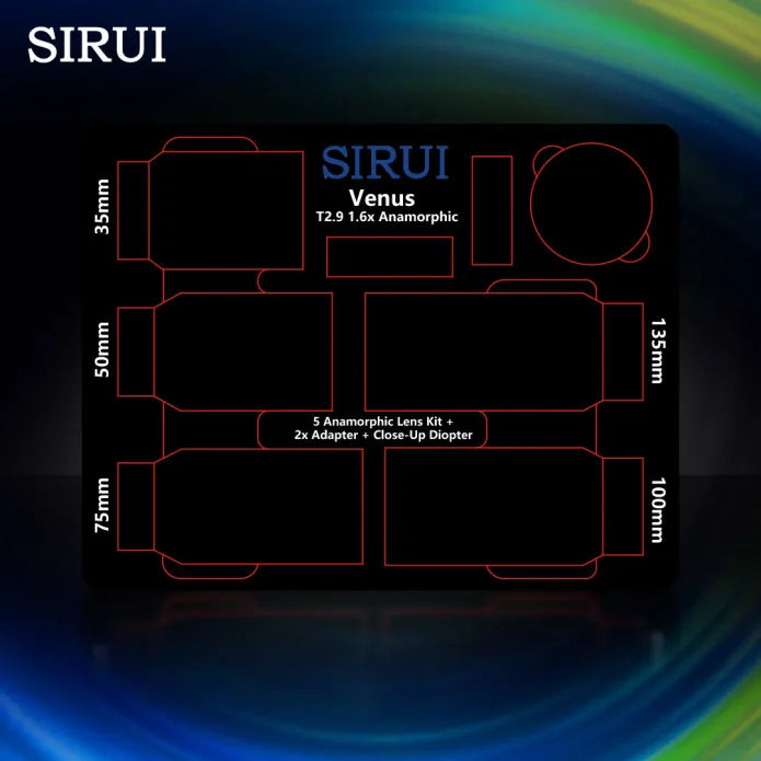 SIRUI Venus 1.6X Anamorphic Lens T2.9 – RF/E/Z/L Mount