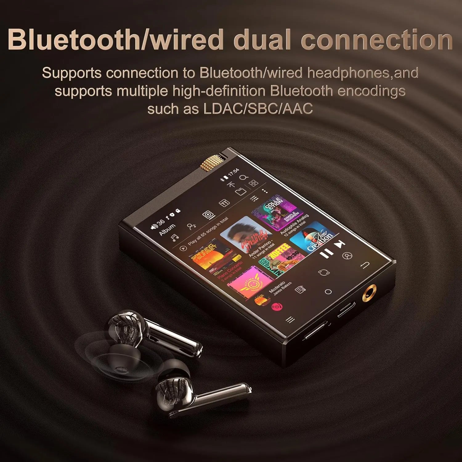Hi-Fi MP3 Player with Bluetooth & WiFi – 64GB