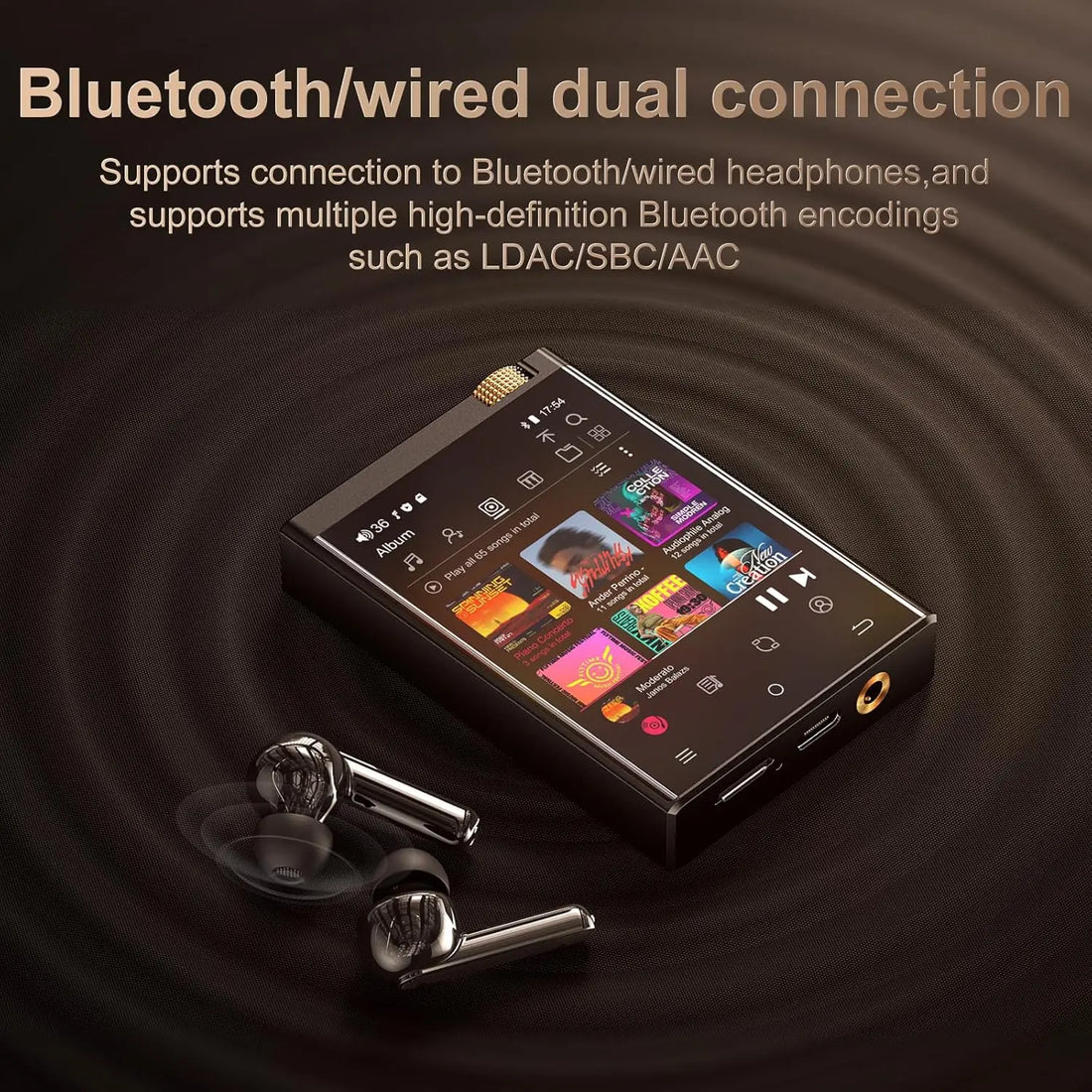 Hi-Fi MP3 Player with Bluetooth & WiFi – 64GB