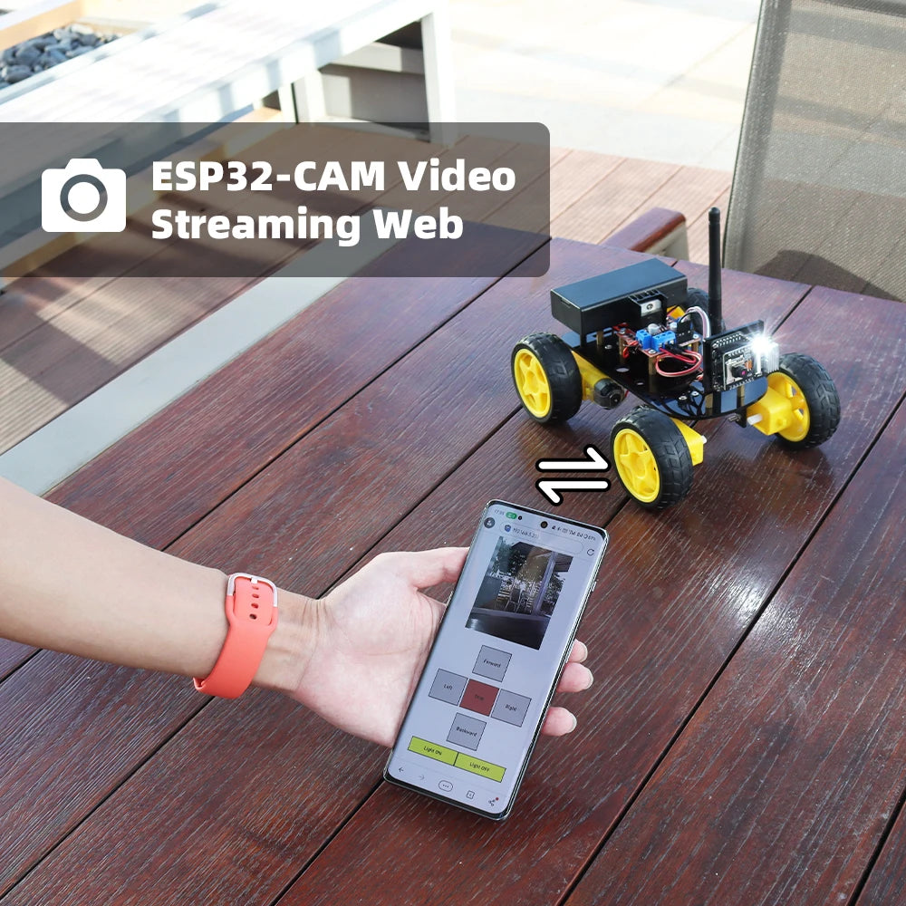 4WD ESP32 Smart Robot Car Kit with Camera & WiFi