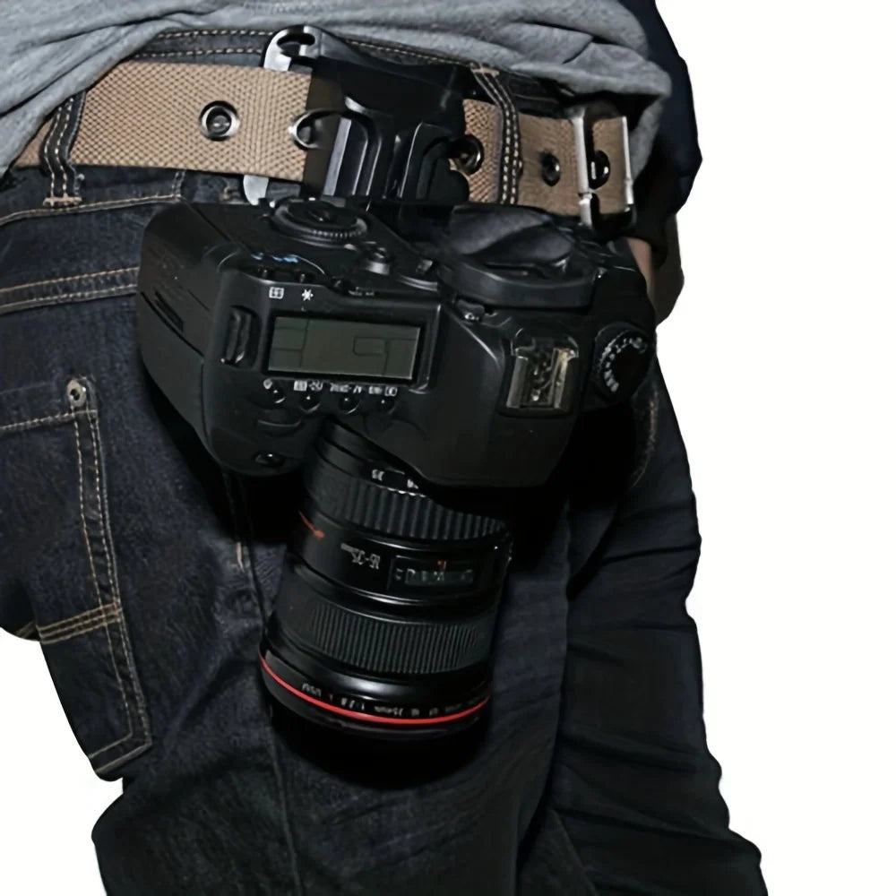 Quick-Load DSLR Camera Belt Clip – Waist Holster Mount for Canon, Nikon, Sony