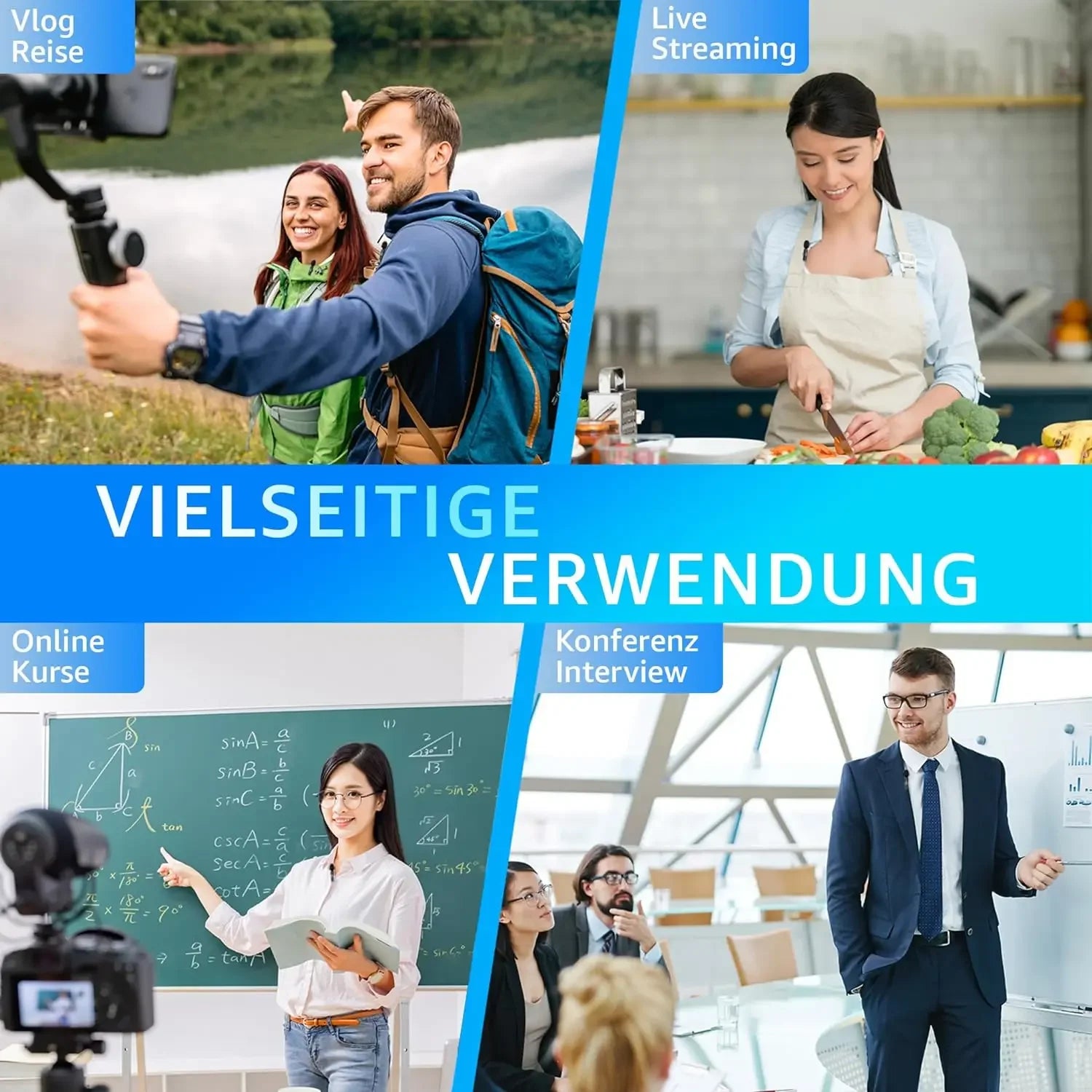 2.4G Wireless Lavalier Microphone for iPhone & Android2.4G Wireless Lavalier Microphone  Portable Audio Video Recording Mini Mic for iPhone Android Live Broadcast Gaming Phone