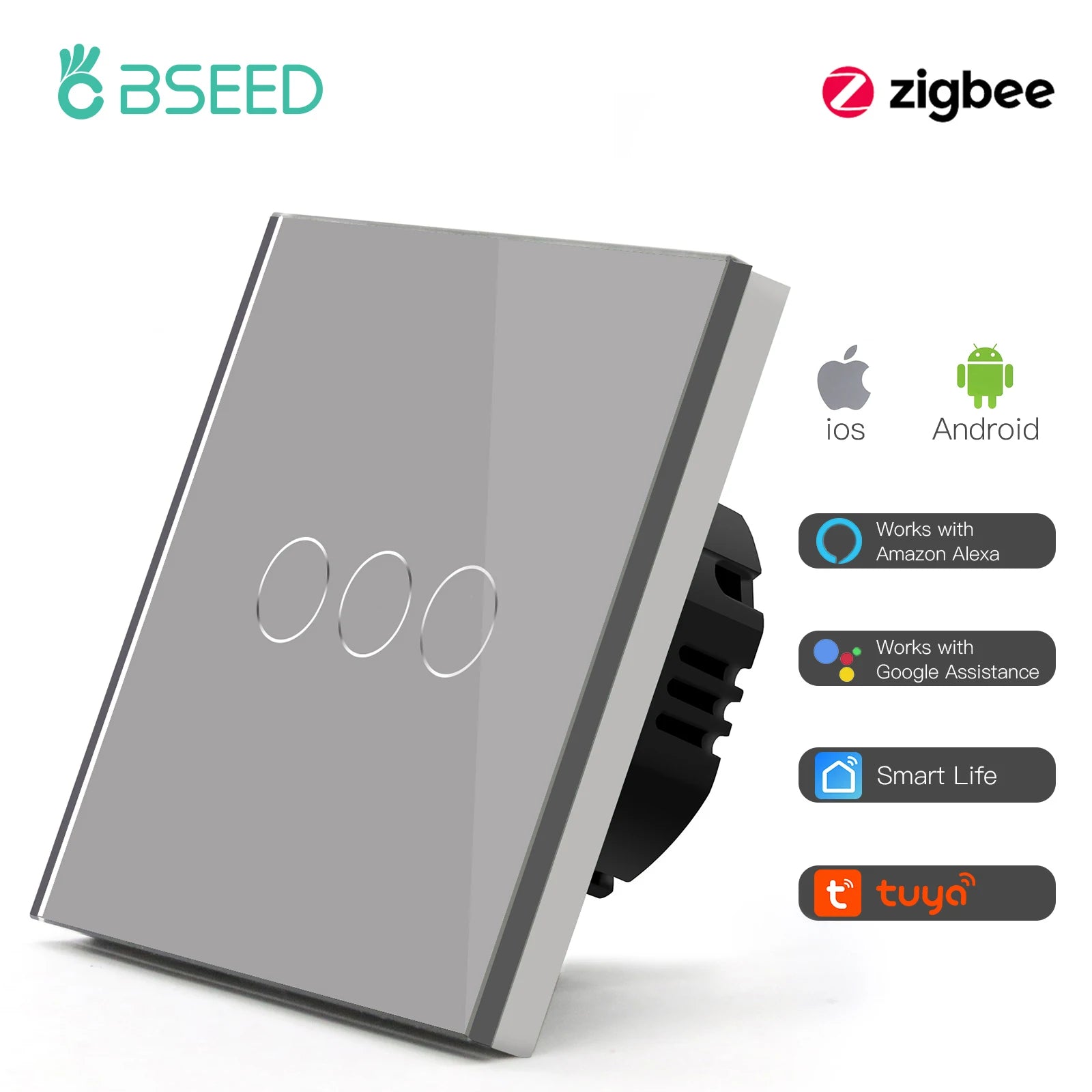 BSEED Zigbee Touch Light Switches 1-3 Gang