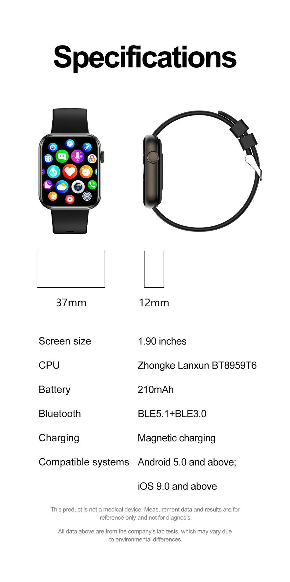 2025 1.9" Smartwatch with Bluetooth Call