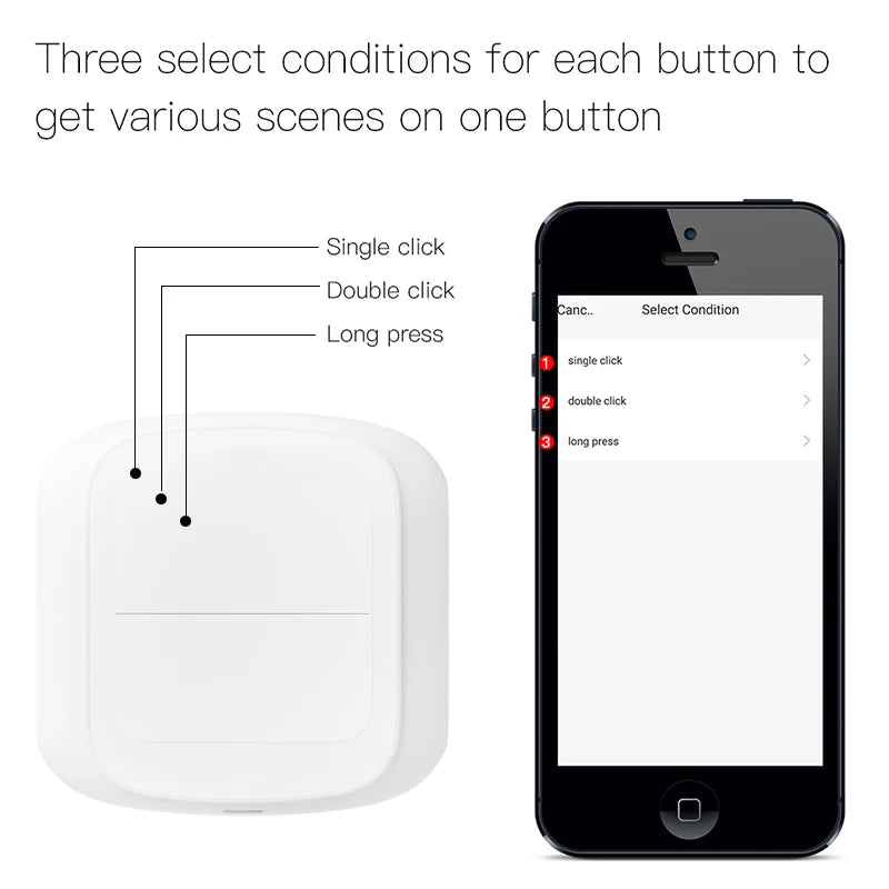 Tuya WiFi/ZigBee 2-Gang Wireless Scene Switch