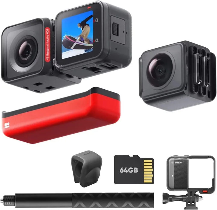 HOT ONE RS Twin Edition – 4K & 5.7K 360 Action Camera with Interchangeable Lenses