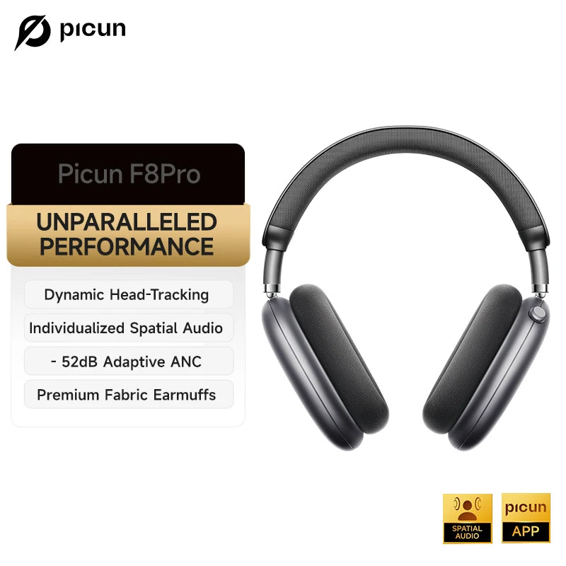 Picun F8 Pro ANC Wireless Headphones with 3D Audio