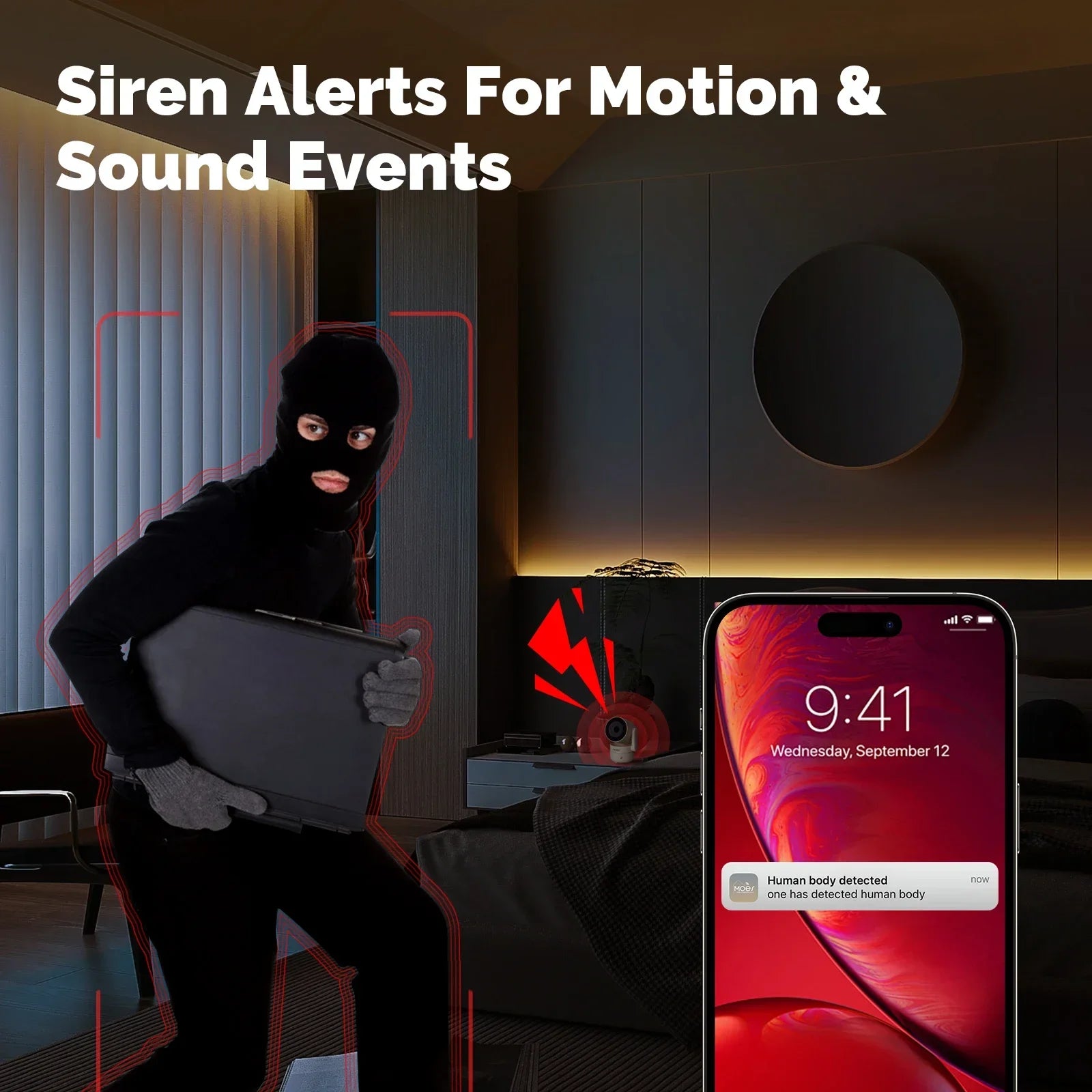 MOES Tuya Wi-Fi 6 Indoor 4MP HD Smart Security Camera