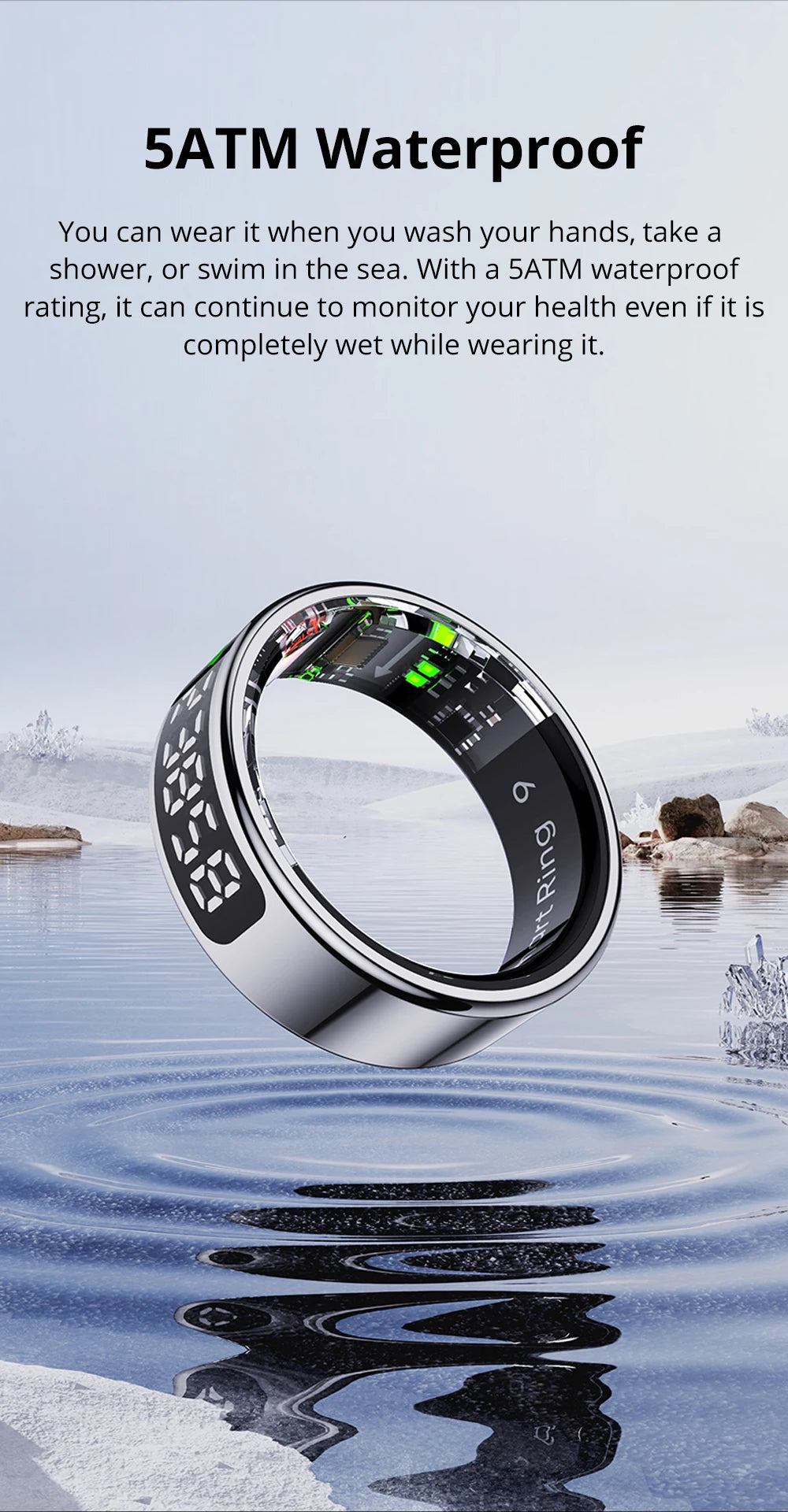 COLMI R12 Smart Ring with Touch Display – 2025