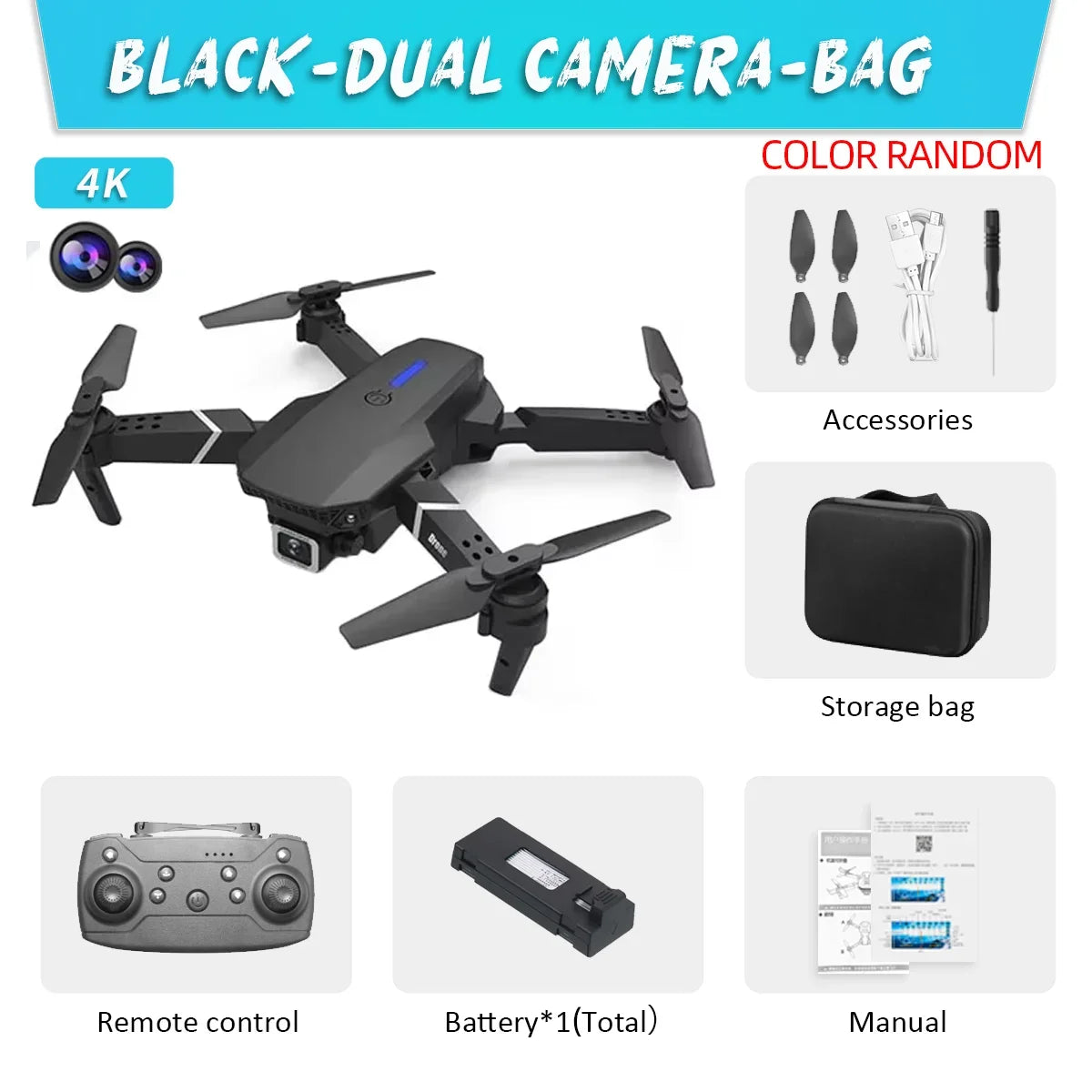 2024 E88 Pro Foldable FPV Drone with 4K Camera