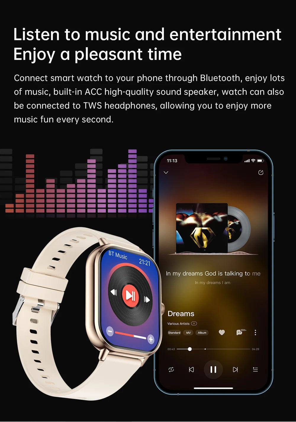 2025 2.01" Smartwatch with Bluetooth & Fitness