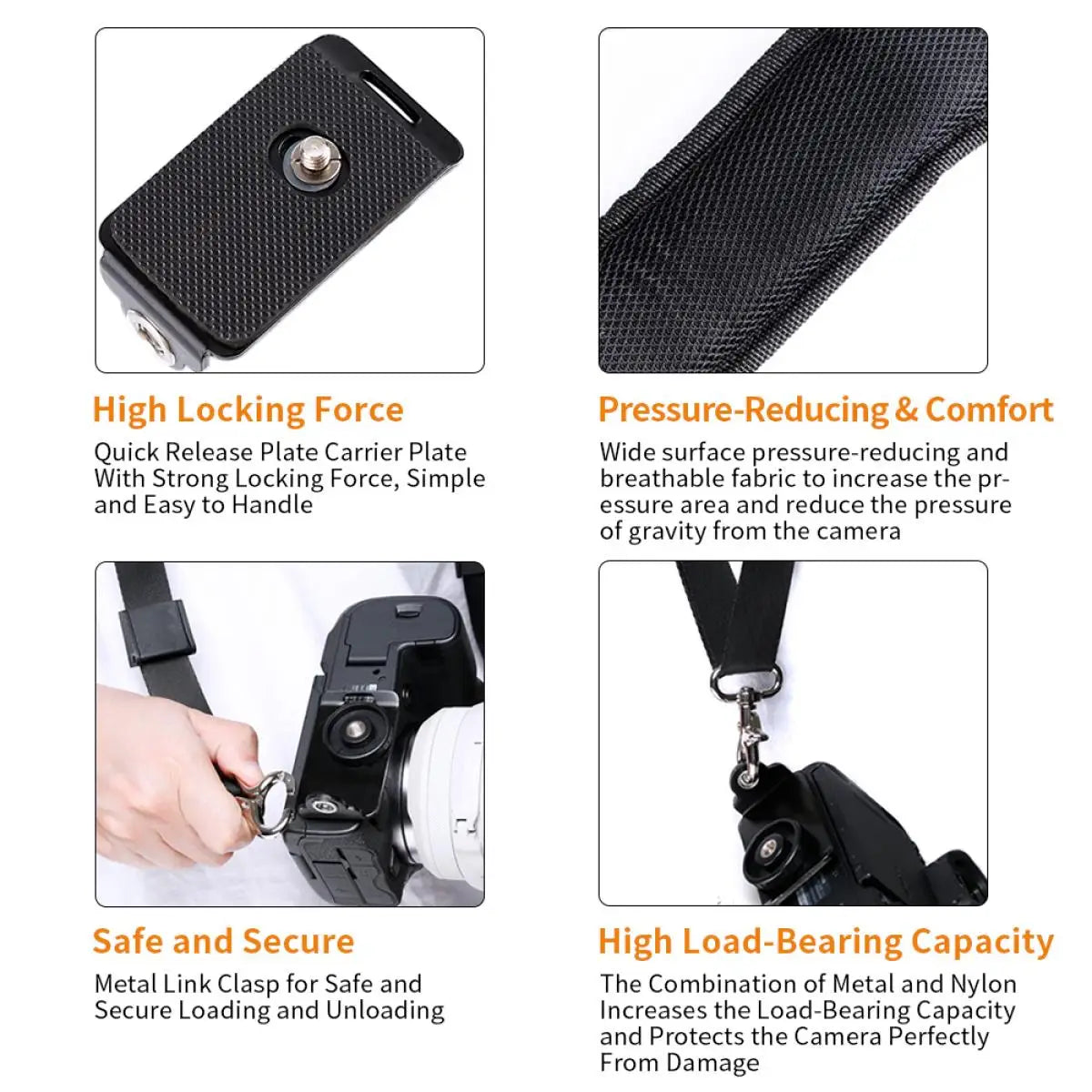 K Dual Shoulder Camera Strap – Quick Release Belt for DSLR & Camcorders