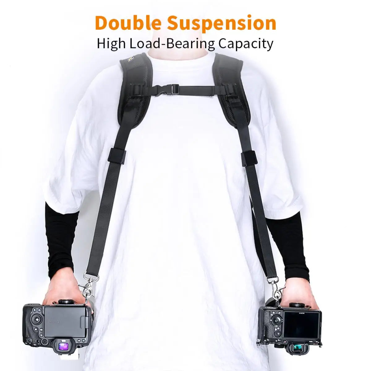 K Dual Shoulder Camera Strap – Quick Release Belt for DSLR & Camcorders