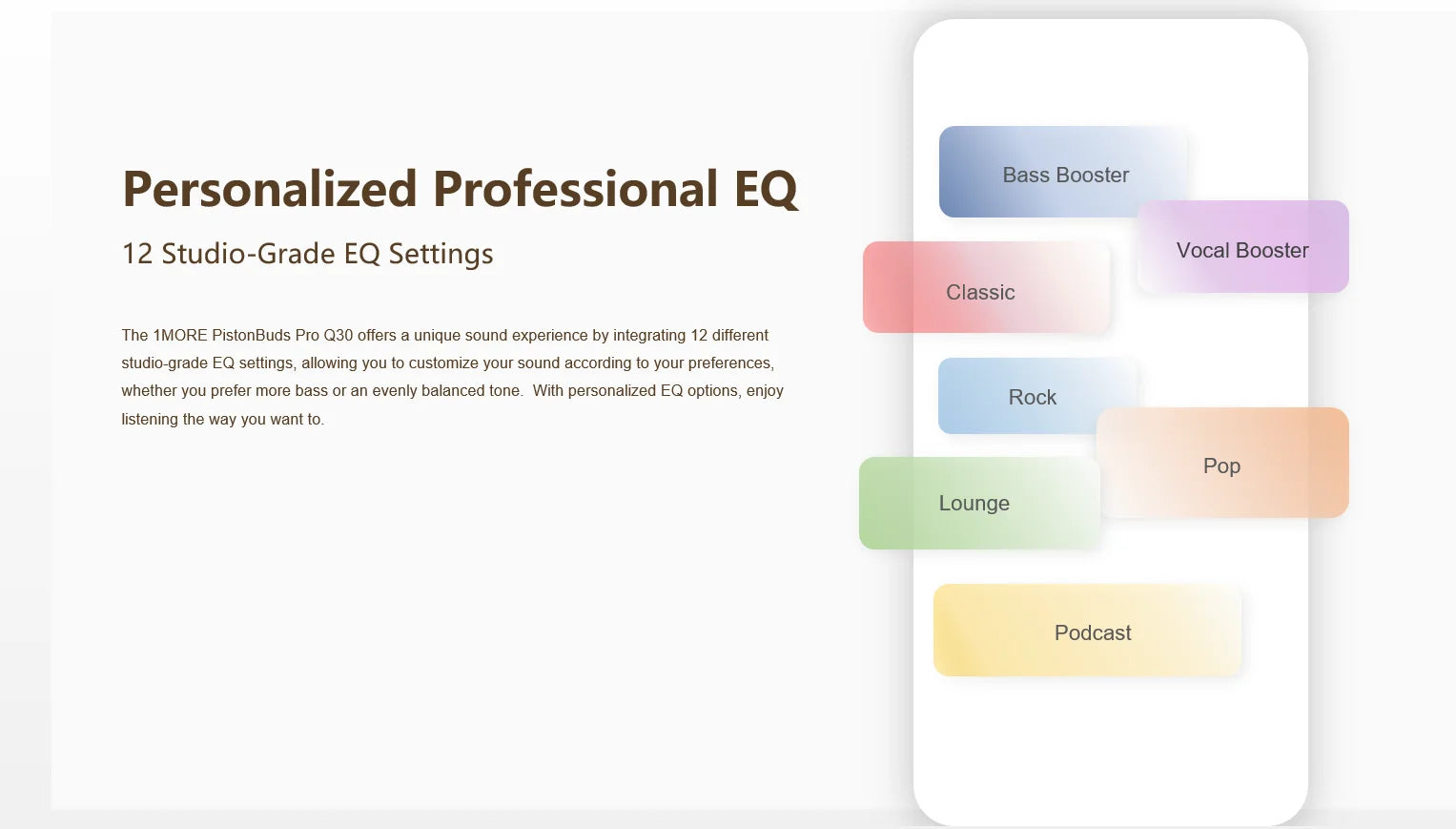 1MORE Pro Q30 Wireless Bluetooth Earbuds