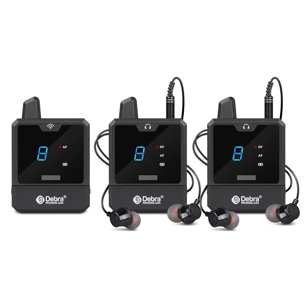 Debra UHF Wireless In-Ear Monitor System – Rechargeable IEM for Live Audio