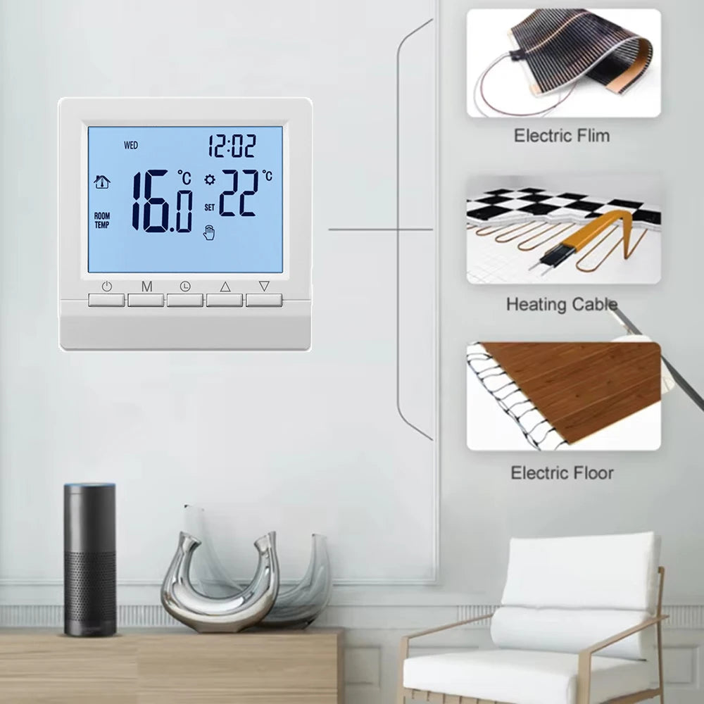 Smart Thermostat Hygrometer with Child Lock & Backlight