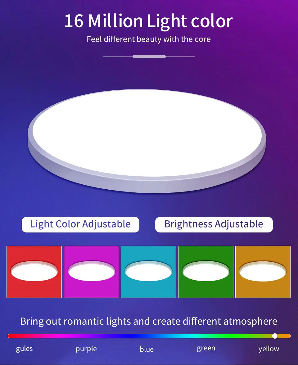 Smart WiFi 24W LED Ceiling Light Round Panel