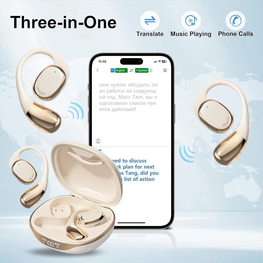 3-in-1 Real-Time Language Translator with Earphones