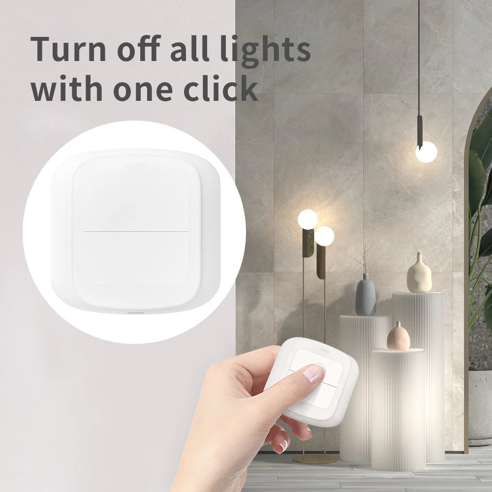 Tuya WiFi/ZigBee 2-Gang Wireless Scene Switch