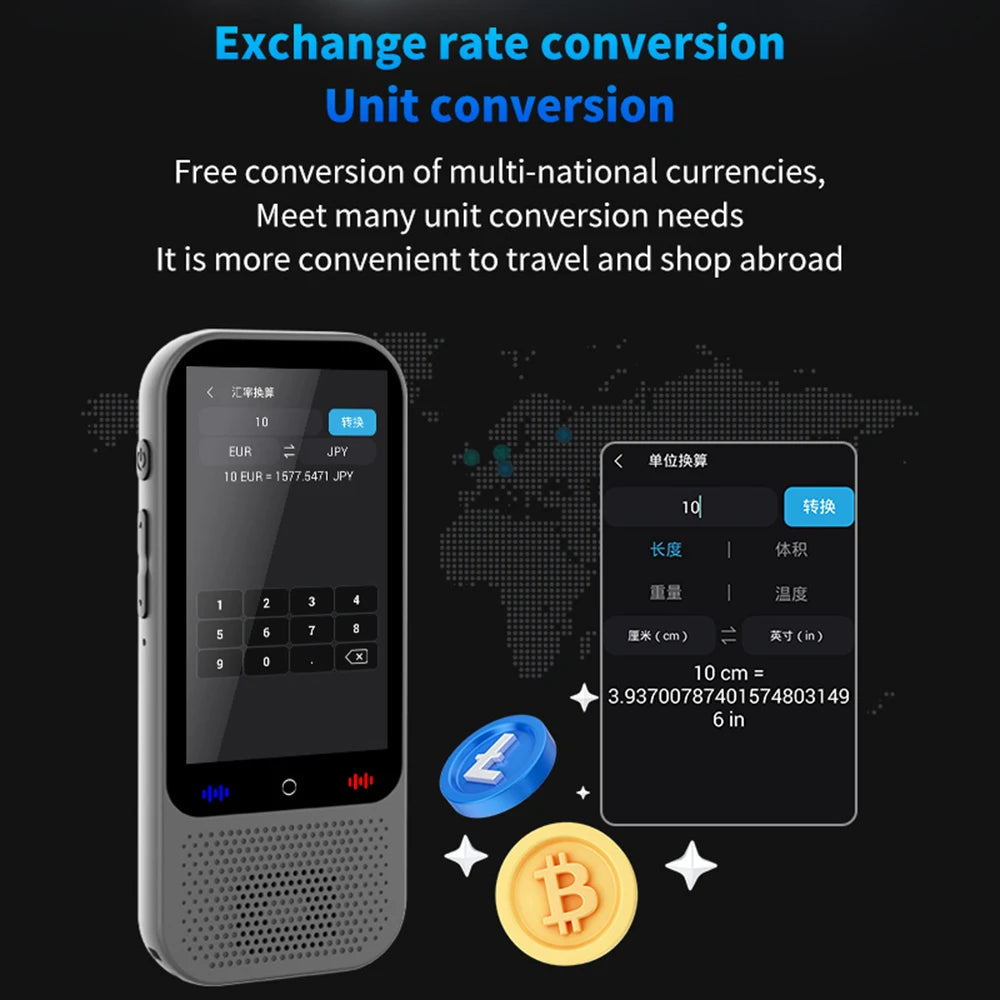 S80 Pro Portable Language Translator Device with 138 Languages Voice Translating 16 Offline Translation ChatGPT Function