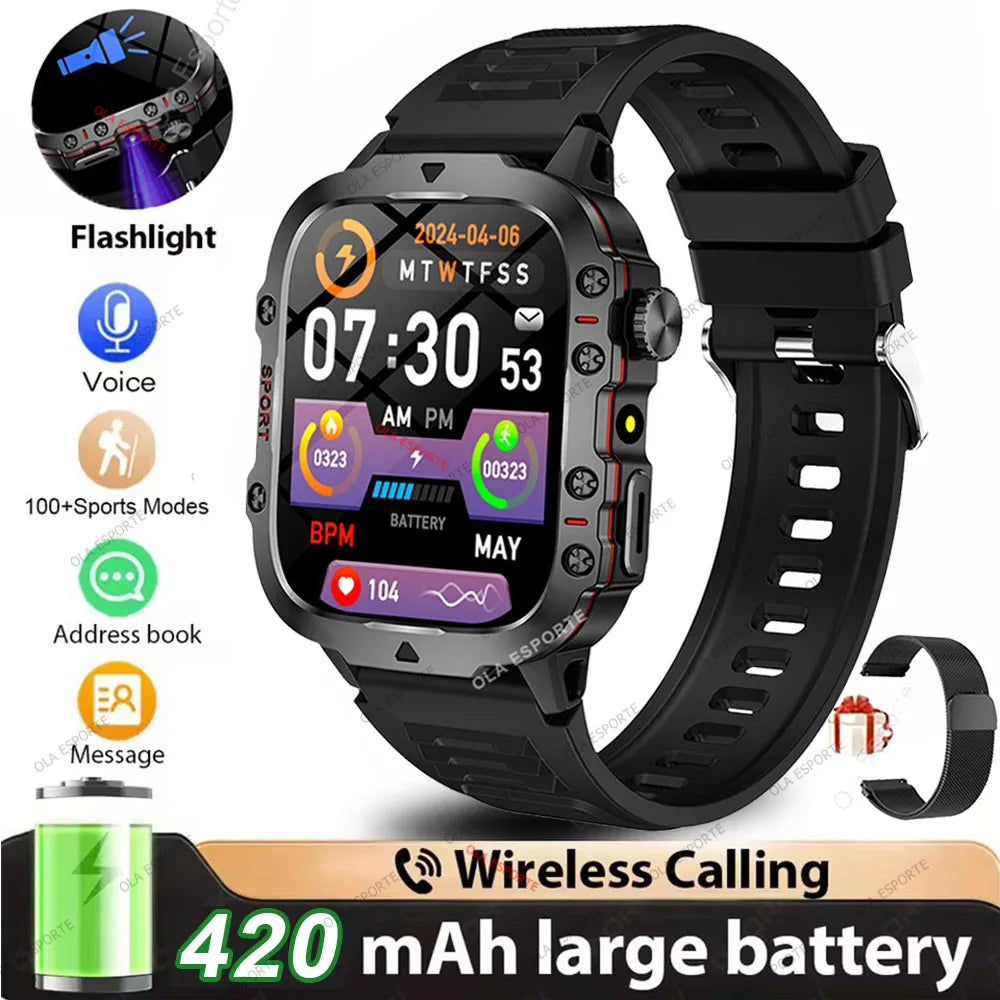 2025 Rugged Military GPS Smartwatch