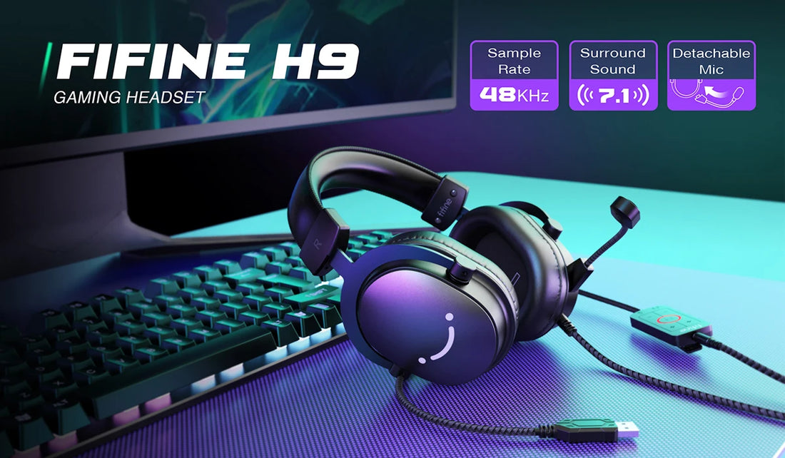 FIFINE Mixer-H9 Gaming Headset – 7.1 Surround Sound