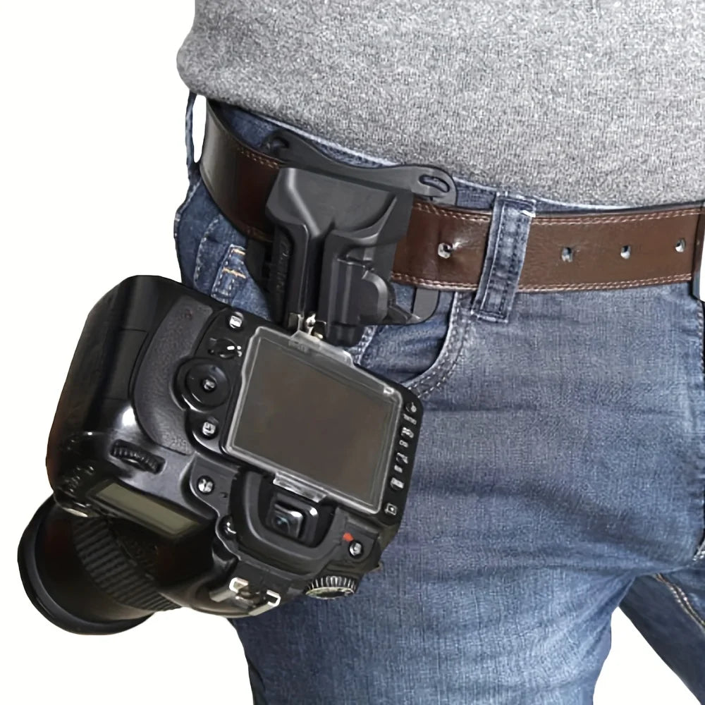 Quick-Load DSLR Camera Belt Clip – Waist Holster Mount for Canon, Nikon, Sony