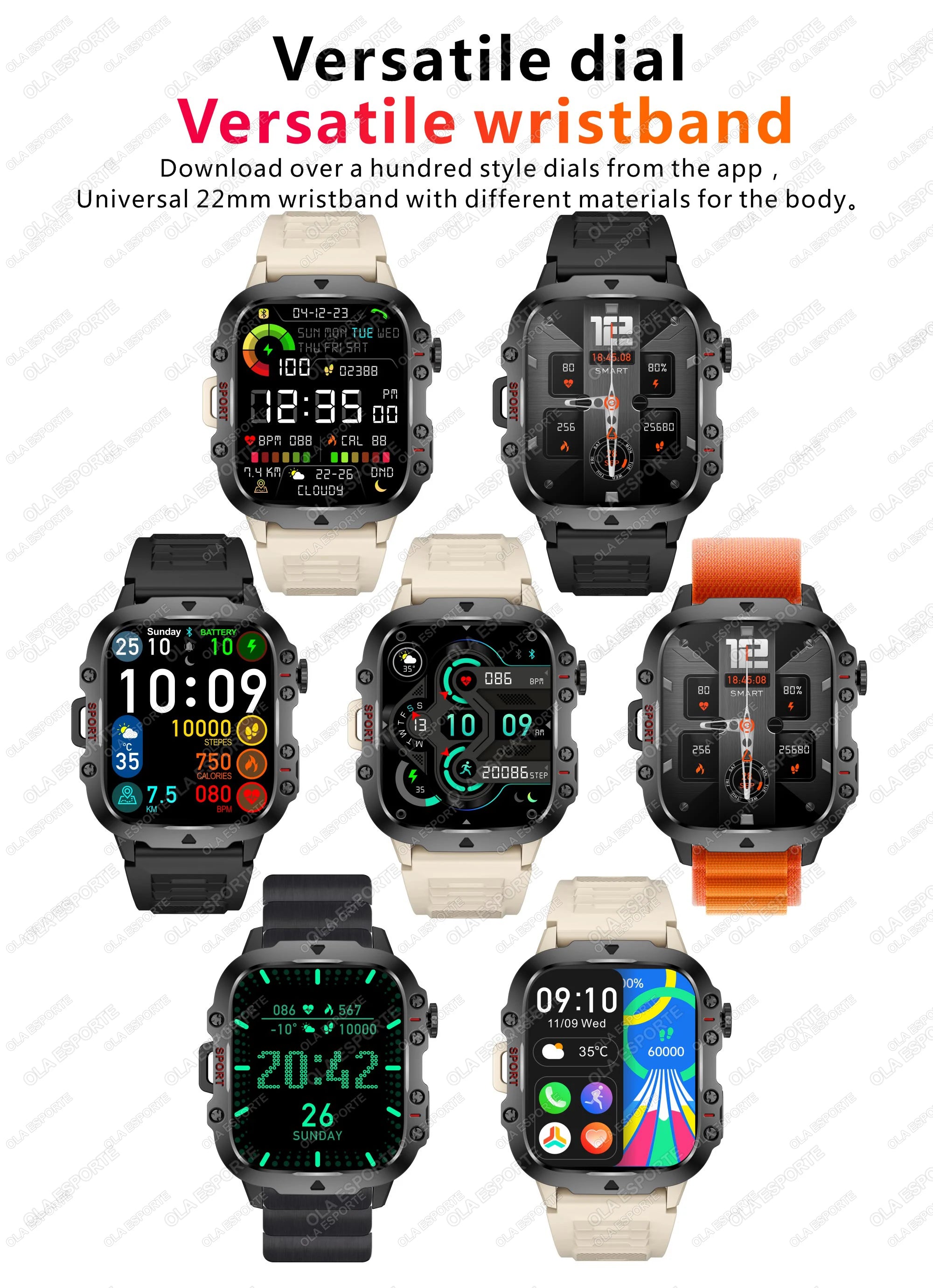 2025 Rugged Military GPS Smartwatch