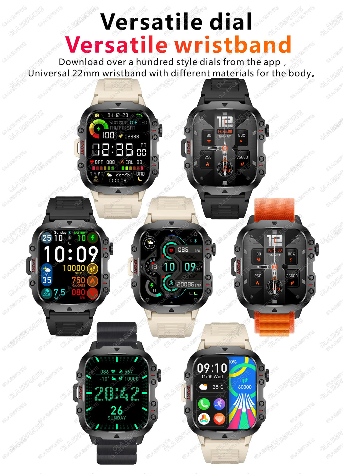 2025 Rugged Military GPS Smartwatch