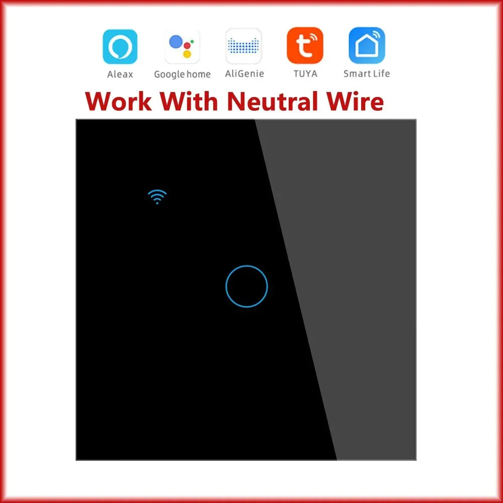 WiFi Touch Smart Light Switch EU 1-4 Gang