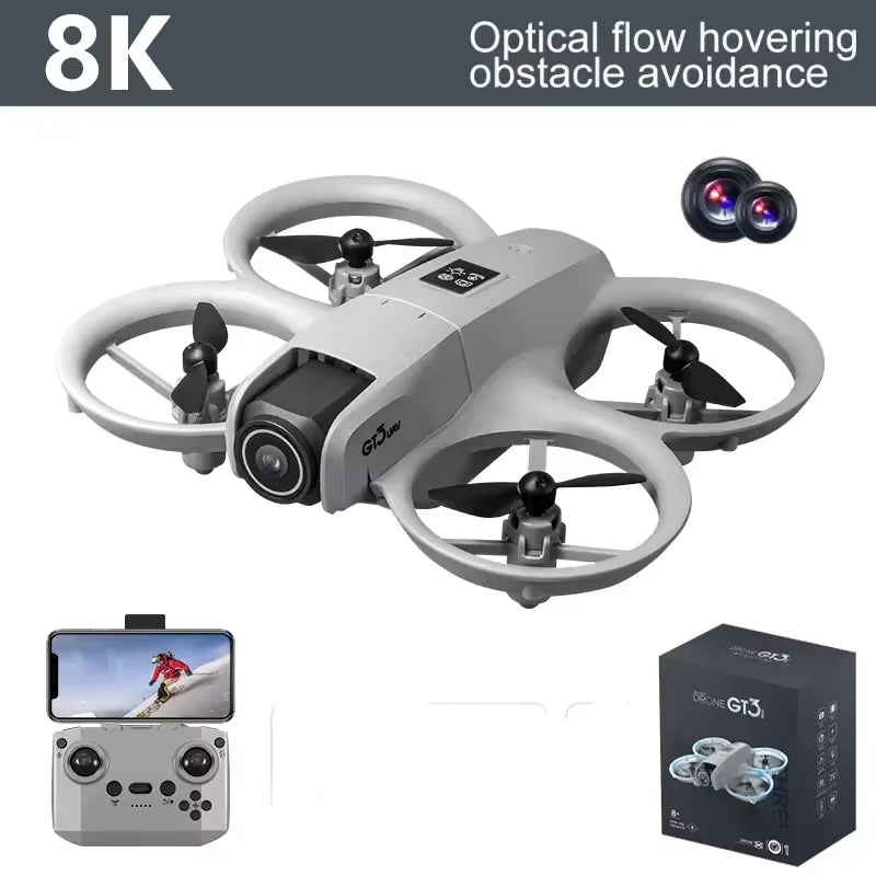 GT3 8K Dual-Camera GPS Drone – Foldable FPV Quadcopter