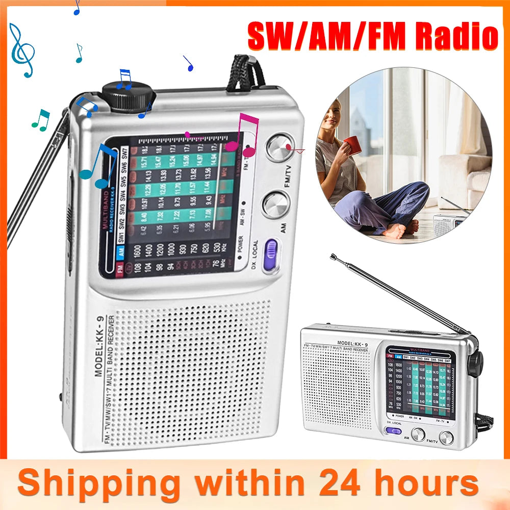 Mini Portable AM/FM/SW Handheld Radio with Speaker