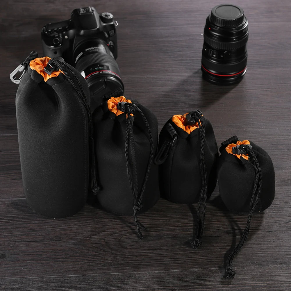 Neoprene Waterproof Camera Lens Pouch – Fits Most DSLR Lenses