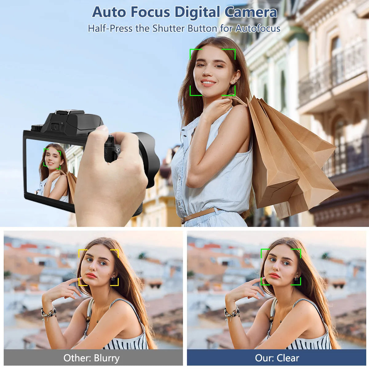 4K 64MP Vlogging DSLR Camera with Touchscreen