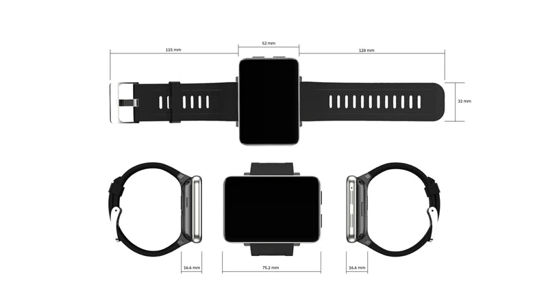 DM100 4G Smartwatch Phone with 2.86" Display – 3GB+32GB