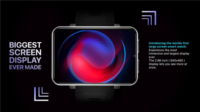 DM100 4G Smartwatch Phone with 2.86" Display – 3GB+32GB