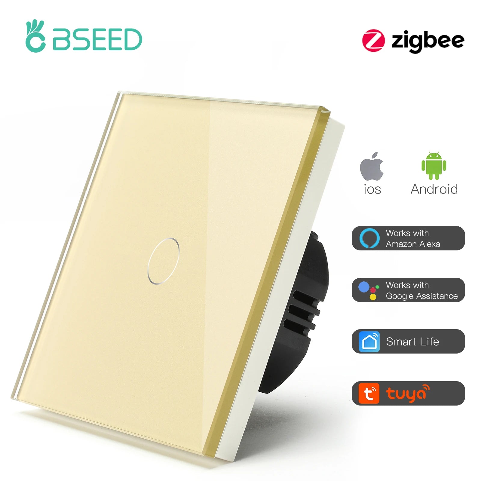 BSEED Zigbee Touch Light Switches 1-3 Gang