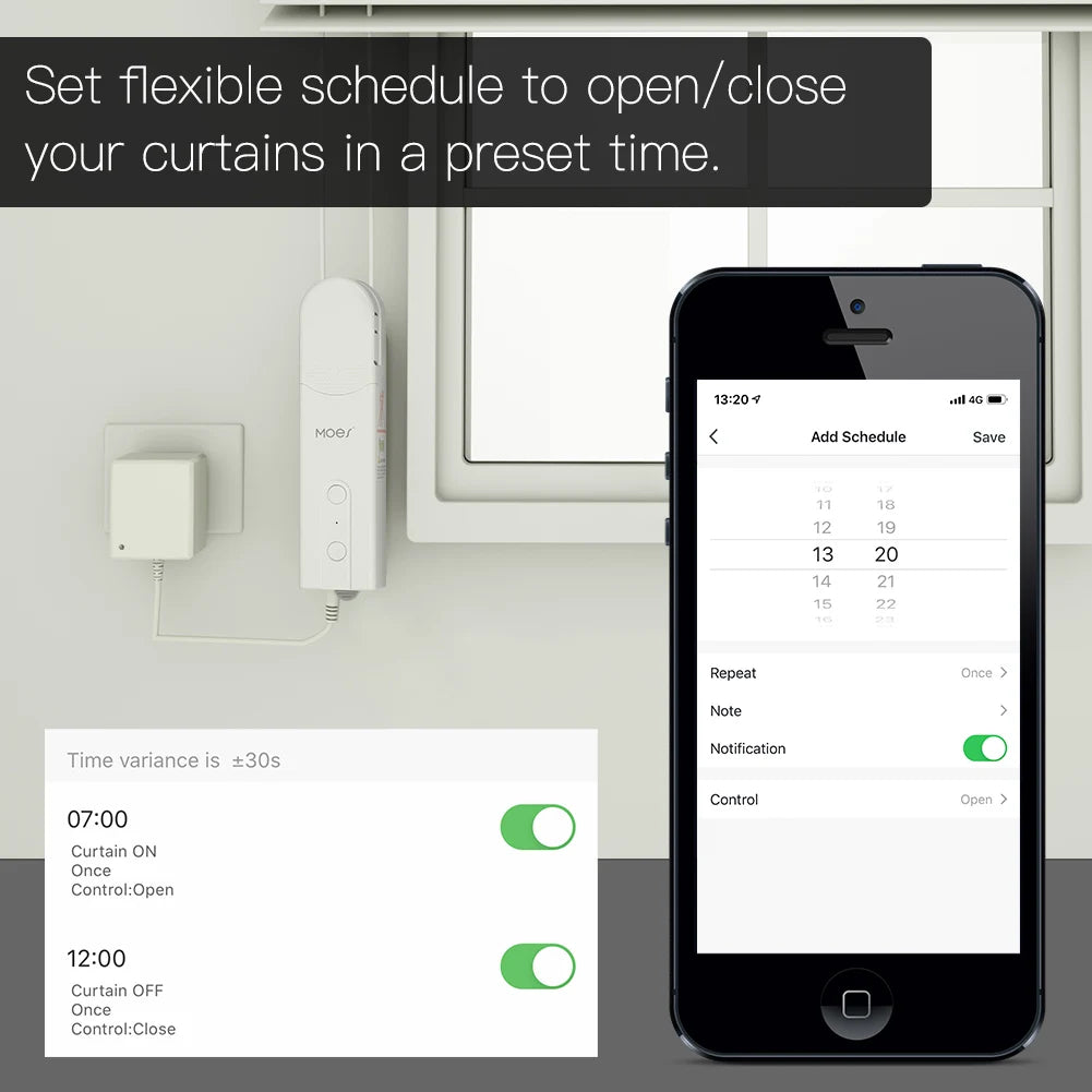 ZigBee Smart Motor for Roller Blinds – Tuya & Voice Control
