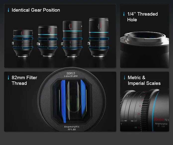 SIRUI Venus 1.6X Anamorphic Lens T2.9 – RF/E/Z/L Mount
