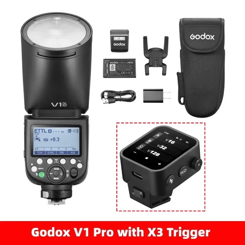 Godox V1 Pro TTL Round Head Camera Flash