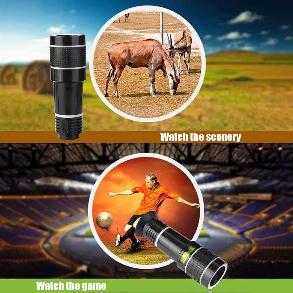 20X Monocular Clip-On Telescope Lens for Phones