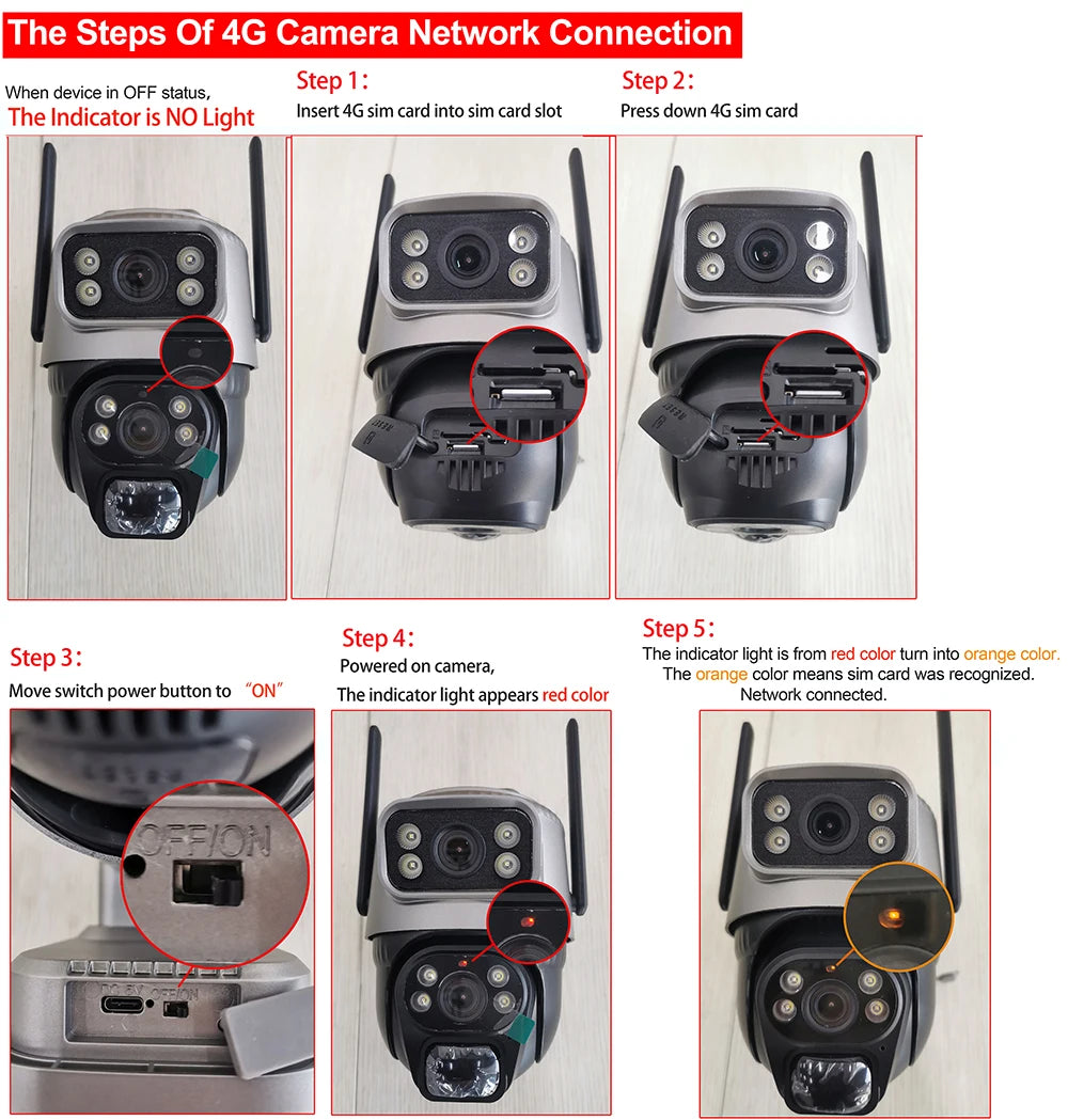 V380 Dual Lens 4G Camera Solar PIR Human Detection Night Vision Waterproof Security Video IP Camara 8MP 4K Battery CCTV Monitor