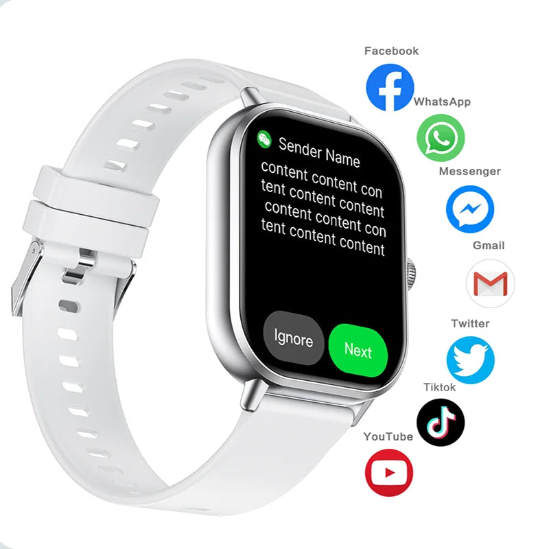 2025 2.01" Smartwatch with Bluetooth & Fitness