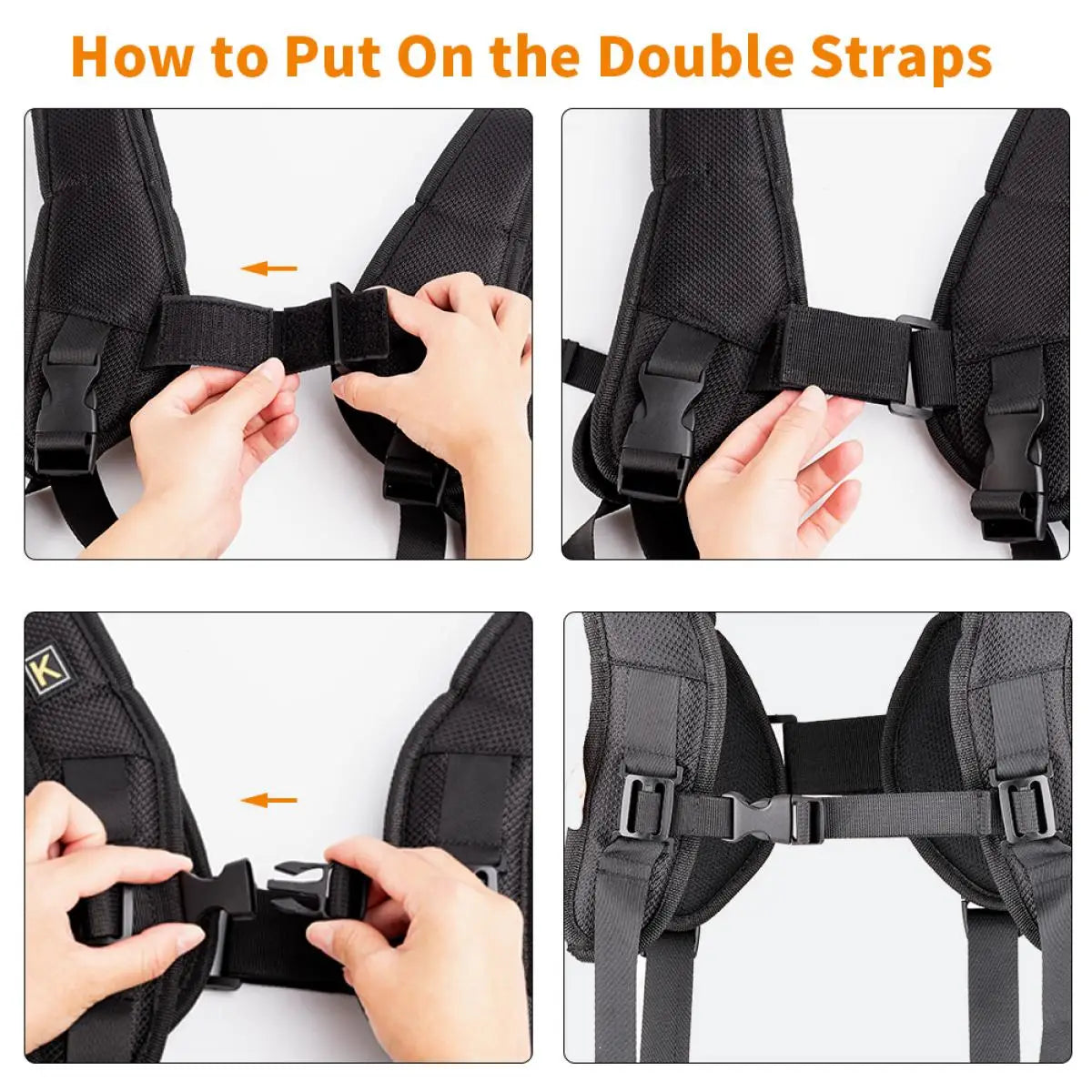 K Dual Shoulder Camera Strap – Quick Release Belt for DSLR & Camcorders
